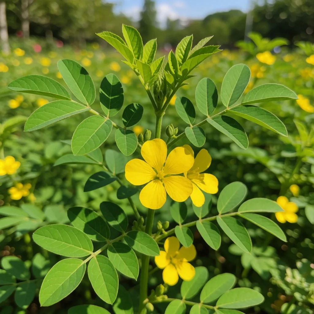 Tribulus terrestris plant in natural habitat